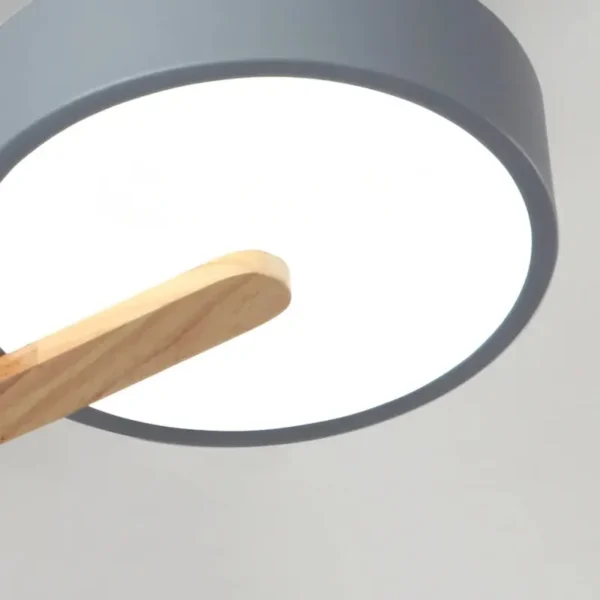 Plafonnier led en bois style nordique détails